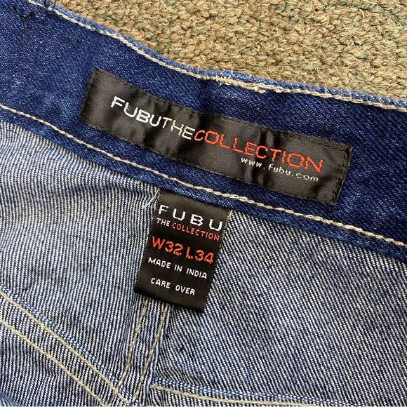 fubu the collection y2k baggy carpenter jeans 32x34  Vtg Hip Hop 2000s W/tag - Picture 5 of 11